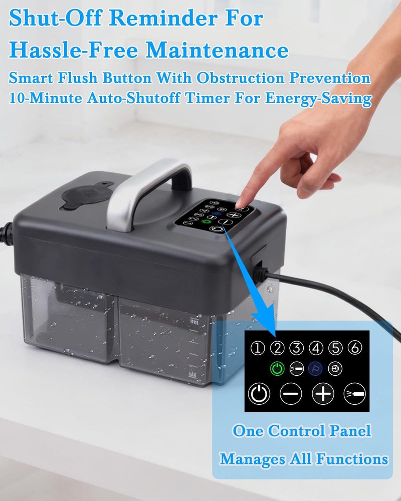 mecmic Steam Cleaner for Home - 1600ML Water Tank 15s Heat-Up Portable Steamer for Cleaning, 6 Level Adjustable, 2500W, 45PSI, 250°F Steam, Handheld Steam Cleaner for Car Detailing, Grease, Tile,Grout - Image 4